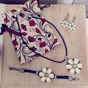 Brighton, gorgeous, three-piece set: pendant, bracelet, and earrings